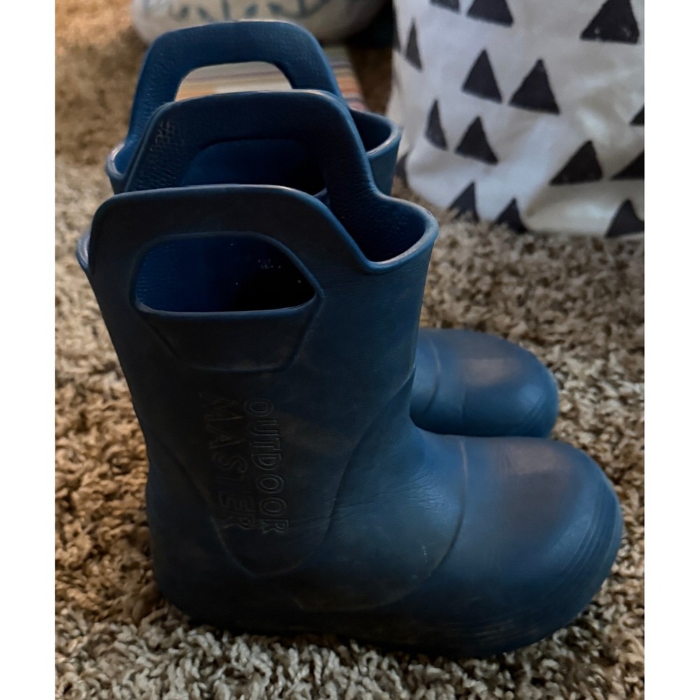 Outdoor Master-Navy Blue Rain Boots Size 8